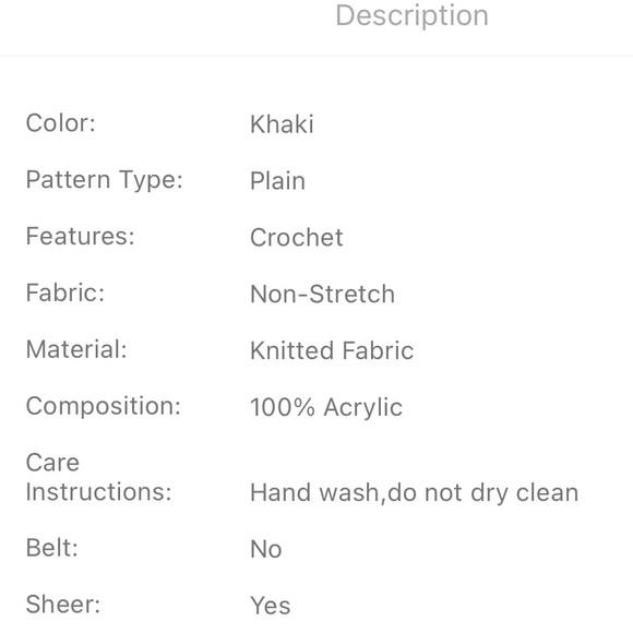 Shein Crochet Cover Up - Picture 4 of 8